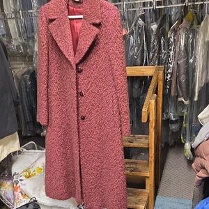 Women's Pink Wool Coat